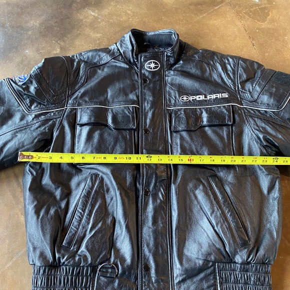 VTG Y2K Polaris Embroidered Leather Jacket - Picture 13 of 16